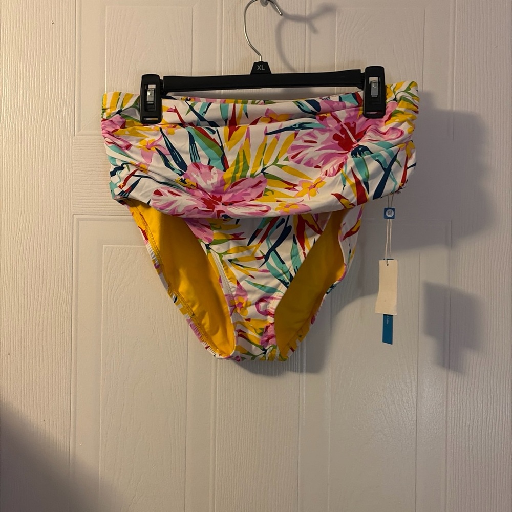 Bleu Rod Beattie Beachy Keen Tropical Bikini Swim Bottom Womens Sz 14